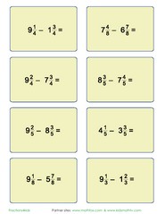 Subtracting mixed fractions